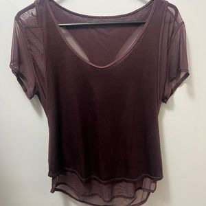 LuluLemon Sheer Plum Top